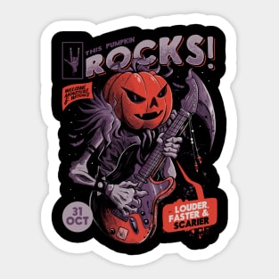 Rock Pumpkin Sticker